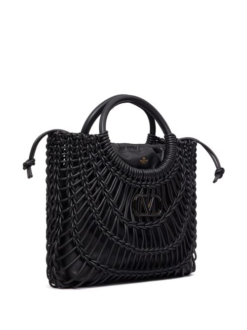 Black lambskin interwoven bag Valentino Garavani | 4W2B0M97FHM0NO